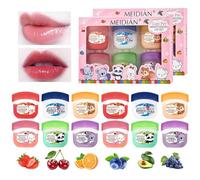 Somnr 12 Pack Flavoured Lip Balm Set for Girls, Organic Lip Balm Multipack for Dry, Chapped Lips, Moisturising and Nourishing Lip Repair Balms for Daily Use