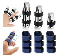 Somnr 6Pcs Finger Splint for Broken, Mallet & Trigger Fingers, Metal Finger Splints for Joint Pain Relief & Knuckle Immobilization, Adjustable Finger Support Brace for Adults & Kids