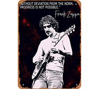 SOMOVWORLD Frank Zappa Metal Tin Poster Vintage Art Wall Decor 12 X 8 Inch
