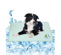 SOMOYA Dogs Cooling Mat Pet Cooling Pads Blanket Sleeping Kennel Mat,Washable Ice Silk Sleep Mat Pad Breathable for Large Dogs Cats (Green, Large (27.5x39.3 in))