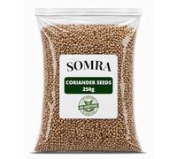 Somra - Whole Coriander Seeds 250g - Premium Dhania Seed Spice, Indian Cooking Ingredient, Dhaniya Seed Spice, Vegan & Vegetarian - Resealable Bag