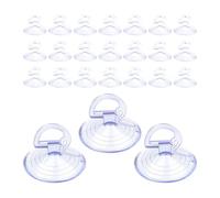 SOMUCH 24PCS Suction Cup Hooks, Transparent PVC Car Glass Windshield Sunshade Hooks, Versatile Mini Adsorption Holder for Cars, Kitchens, Bathrooms, and Offices (Transparent)