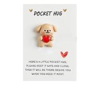 SOMUSICTY Pocket Hug A Little Dog Pocket Hug,Positive Gift for Women Get Well Soon Tinking of You Gift, Lovers, Birthday, Wedding Valentines for Women (dog)
