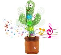 SOMUSICTY Talking Cactus Toy, Singing Dancing, Repeats What You Say, Interactive Baby Cactus Toy, Voice Recording, Light-up Sensory Plush Toys Gifts for Boys Girls Kids Age 1 2 3 4