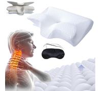 Somvia Pillow, Hospitality Collection, Somvia Butterfly Cervical Pillow with Breathable Cover, Supports Your Head at an Ideal Height, Supports the Natural Curve of Your Neck (White)