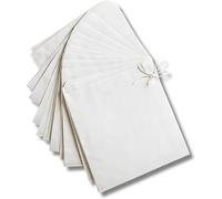 Somwell - 100 x White Sulphite Paper Bags, Eco Friendly Strung White Paper Bags For Sweets, Candy, Grocery, Fruit, Gifts, Crafts & Packaging - Recyclable & Biodegradable (100, 12" x 12")