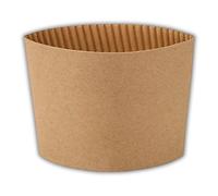 Somwell - Pack of 100, 12oz Sleeves for Takeaway Cups, Suitable for Coffee, Tea, Hot Drinks, Hot Chocolate, Disposable, Heat Resistant, Recyclable Sleeve Holder (12oz Coffee Cups)