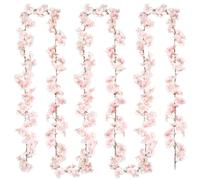 SOMYTING 2 Pcs 180cm Pink Artificial Cherry Blossom Garland Hanging Vine | Artificial Flowers Hanging Vine Garland Fake Flower Garland for Wall, Staircase & Party Event Decoration