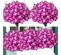 SOMYTING 6 Bunches Artificial Flowers Outdoor, UV Resistant (Fuchsia)