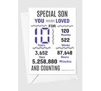 son 10th Birthday Card 10 we have loved you for days months years special A5 size