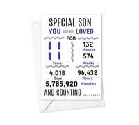 son 11th Birthday Card 11 we have loved you for days months years special A5 size