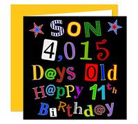 Son 11th Happy Birthday Card - 4,015 Days Old - What A Kerfuffle Design - 11 Today
