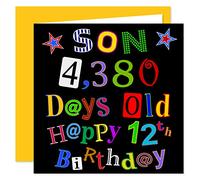 Son 12th Happy Birthday Card - 4,380 Days Old - What A Kerfuffle Design - 12 Today