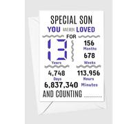 son 13th Birthday Card 13 we have loved you for days months years special A5 size