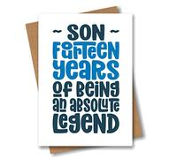 Son 14th Birthday Card for Son - 14 Years of Being an Absolute Legend