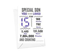 son 15th Birthday Card 15 we have loved you for days months years special A5 size