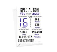 son 16th Birthday Card 16 we have loved you for days months years special A5 size
