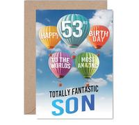 Son 53rd Birthday Card, Most Amazing Hot Air Balloon