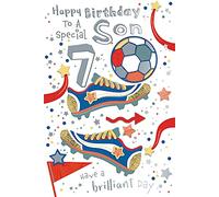 Son 7th Age 7 Have A Brilliant Day Football Happy Birthday Card
