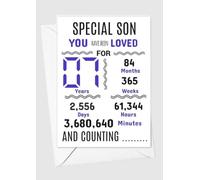 son 7th Birthday Card 7 we have loved you for days months years special A5 size