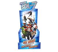 SON AGE 7 BIRTHDAY AVENGERS STAND UP 3D CARD HALLMARK