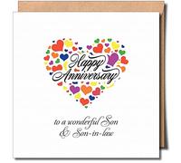 Son and Son in Law Anniversary greeting Card - Gay Anniversary greeting Card - Same sex greeting card - Gay Anniversary card - LGBTQIA+ card LGBT card - 150mm x 150mm Premium Card 300gsm