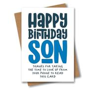 Son Birthday Card for Son - Funny Joke About Screen Time