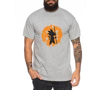 Son bruch Dragon Goku Ball Men's T-Shirt, Colour:Dunkelgrau Meliert;Größe2:XXXX-Large Heather Grey