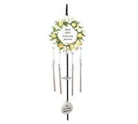 Son Cream Rose Memorial Wind Chime Hanging Crook Tribute Plaque Graveside Ornament