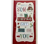 Son Cute Traditional Christmas Money Gift Present Greeting Card