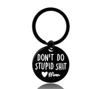 Son Daughter Christmas Gifts Keyring for Teenage Girls Boys Funny Gag Gifts for Daughter Son Birthday Gift for Son Daughter Inspirational Gifts for Sons Daughters from Mom Don't Do Stupid Keyring