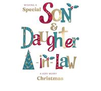 Son & Daughter-in-Law Festive Cheer Family Christmas Greeting Card XFC042