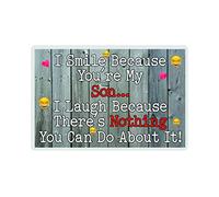 Son Fridge Magnet - I Smile Because You're My Son - Fun Birthday Novelty Gift Present