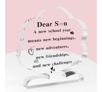 Son Gifts First Day At School Gifts Acrylic Plaque New School Gift for Son from Mum Dad Back To School Presents Starting Secondary Gift 1st Day At School Presents Starting School Present