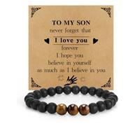 Son Gifts from Mum,Birthday Graduation Father's Fathers Day Christmas Valentines Day Valentine's Inspiration Gifts for Sons Adult Bracelet Christmas Graduation Birthday Presents for Sons from Dad