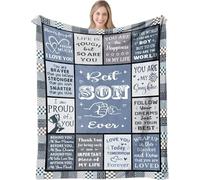 Son Gifts from Mum Dad 150x130cm | to My Son Blanket Throw, Personalised Birthday Gifts for Son Adult, Dear Sons Christmas Graduation Valentines Presents Ideas from Parents