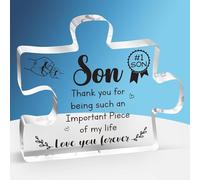 Son Gifts from Mum, Touching Words Acrylic Plaque Sign Gifts for Son Birthday from Mum&Dad