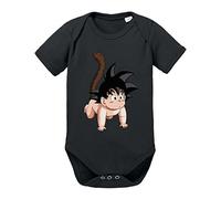 Son Goku Baby Bodysuit Dragon Master Son Ball Vegeta Turtle Roshi Db - Black - 3-6 Months