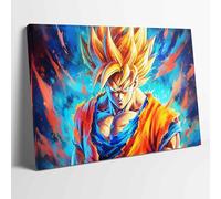 Son Goku super Saiyan Anime 002 Stretched Canvas Print Wall Art 30x20inch / 76x51cm