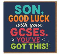 Son Good Luck GCSEs Card - You've Got This - Encouragement Exam Success Greeting Card, Bold Colour Typography
