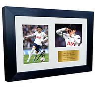 Son Heung-min 2022/23 Tottenham Hotspur Spurs Triple Autographed Signed 12x8 A4 Photo Photograph Picture Frame Football Soccer Poster Gift G