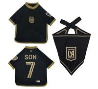 Son Heung-min Dog Jersey & Tie Bandana Set, Size Large | Son Heung-min dog jersey and tie team bandana featuring authentic colors and official team graphics.