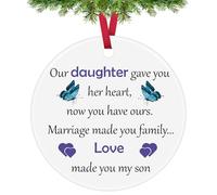 Son in Law Christmas Ornaments Son in Law Gifts Wedding Gifts for Groom from Mother in Law Future Son Gift Groom to Be Gift Ceramic Keepsake for New Son in Law Christmas Birthday Engagement Gift