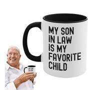 Son in Law Coffee Mug - 350ml Ceramic Son in Law Design Utensil - Water Cups with Sayings | for Boys Girls Milk Tea Enthusiasts Birthdays Holidays Mother's Day Father's Day