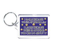 'Son In Law Fun Gift - Novelty Keyring - I Smile Because You''re My Son In Law I Laugh - Gift or Present'