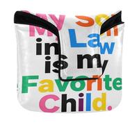 Son in Law Gift Mallet Putter Head Covers Magnetic Golf Putter Headcover for Mallets and Square Waterproof PU Leather