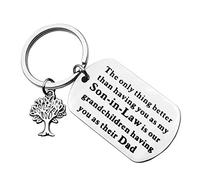 Son-in-Law Gift Son in Law Keychain The Only Thing Better Than Having You As Son-in-Law is Our Grandchildren Having You As Dad Christmas Birthday Wedding Gift Son in Law Keyring Gift
