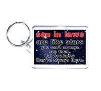 'Son In Law Gift - Son In Laws Are Like Stars You Can''t Always See Them But You Know They Are Always There - Novelty Keyring'