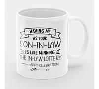 Son in Law Gifts - Having Me as Your Son-in-Law - Gifts for Father-in-Law Wife's Dad Father Birthday Gifts Fathers Day, Gifts to Spouse Father, 11 oz Coffee Mug