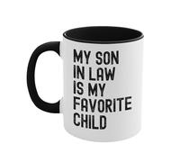 Son in Law Mug - Son in Law Design Large Caliber Utensil 350ml - Water Cups with Sayings - for Boys Girls Milk Tea Enthusiasts Birthdays Holidays Mother's Day Father's Day